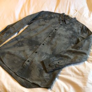 PACSun Long Sleeve Button Up Tie Die Shirt